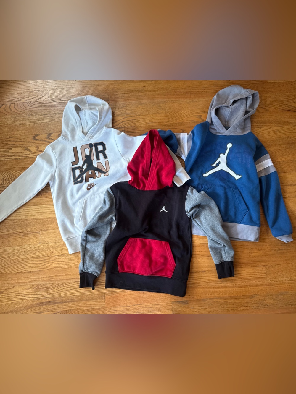 Jordan Kids Black, Red & Gray Hoodie Sweatshirts